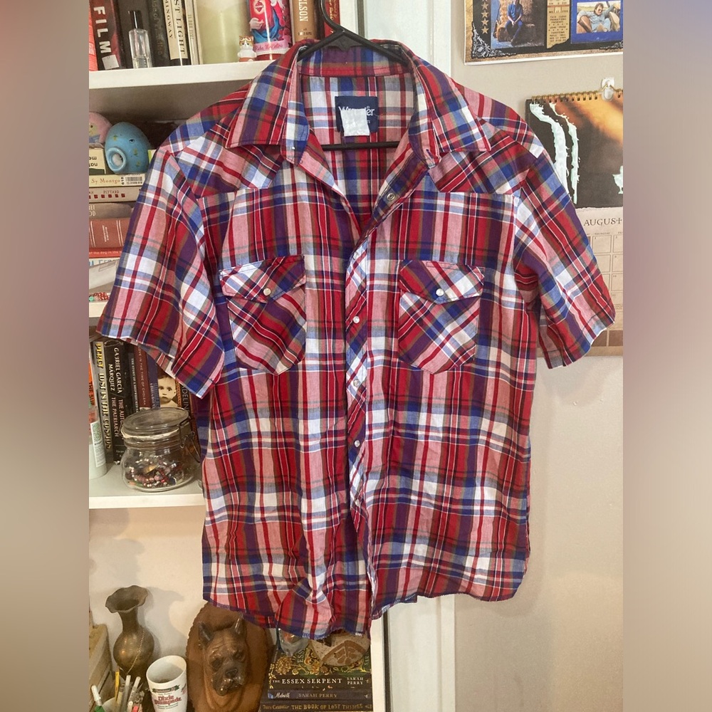 Vintage Short Sleeve Wrangler Pearl Snap - Picture 2 of 16